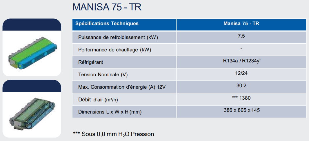 Evaporateur MANISA 75 - TR