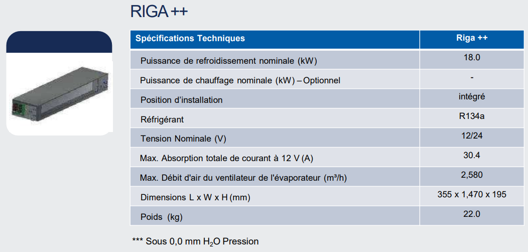 Evaporateur RIGA++